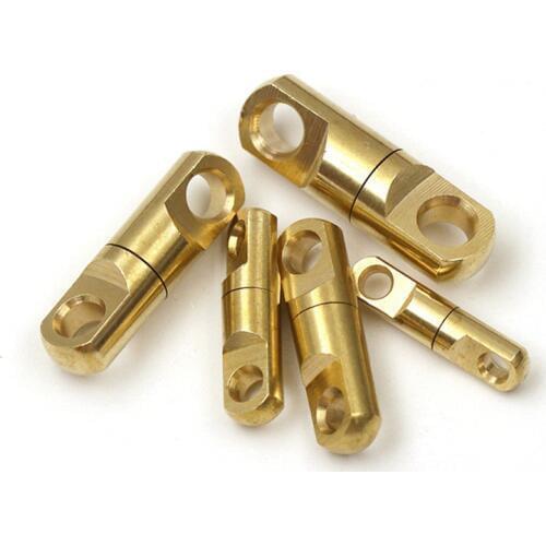 2Pcs Solid Brass Swivel Eye Rotating Connector for Keychain Round Circle Key Ring