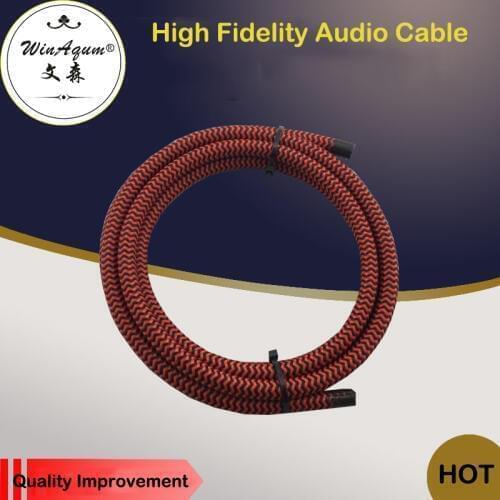 WinAqum 2 Meters OFC Copper Line Soft Wire Body with Double Shielding for Headphone Aux Mic Interconnect Audio Cable WG-470