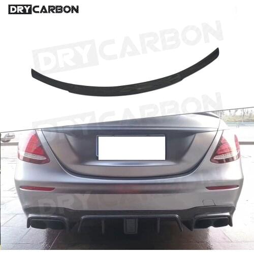 Carbon Fiber Rear Trunk Boot Spoiler Wing for Mercedes Benz E Class W213 E200 E300 E400 E550 Sedan 2017 - 2019 Rear Bumper Lip
