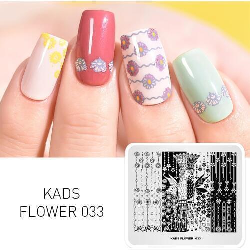 1pc Nail Art Stamping Templates Flower Pattern Tassel Design Nail Stamp Plate for Nail Polish DIY Stencil Plate Printing Tool