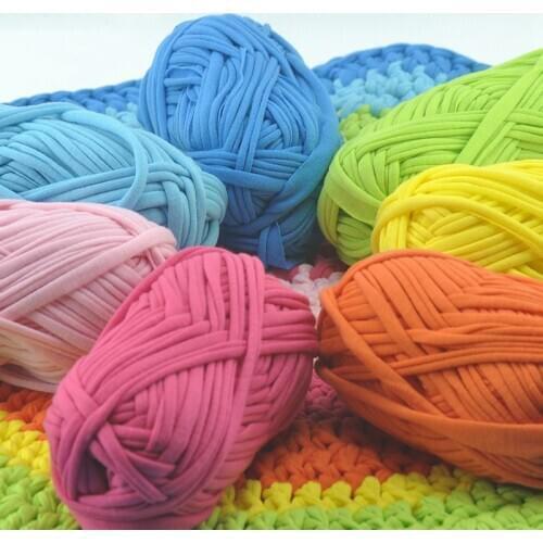 100g/pcs Thick Yarn Soft Colored Cloth Yarn for Hand Knitting Woven Bag Carpet DIY Hand-knitted Material