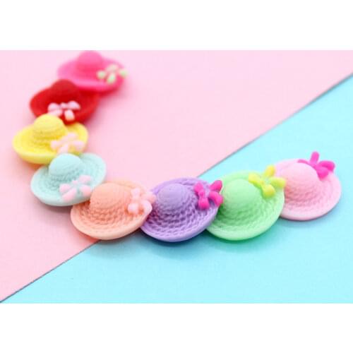 5PCS Bowknot Hat Kids Slime Clay Accessories Toys Headwear Mobile Phone Cover DIY Resin Material