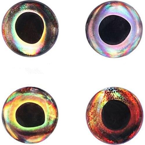 80% Hot Sale 20 Pcs 7-15mm 4D Fly Fishing Lure Eyes Soft Lure Eyes Fly Tying Jigs Crafts Sticker Epoxy Resin Fishing Tackle