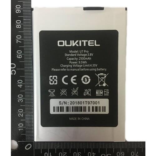 ISUNOO Battery For Oukitel U7 Pro Battery Replacement 2500mAh Bateria Accumulator
