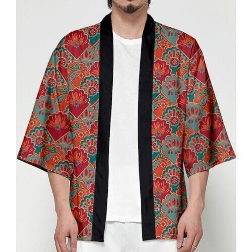 Big 4XL Japanese Kimono Cardigan Unisex Haori Yukata Summer Samurai Jacket Women Men Print Cosplay Streetwear Beach Kimono