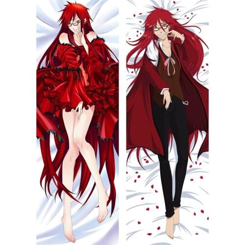 Anime Black Butler Grell Sutcliff Cosplay Dakimakura Pillow Case Hugging Body Prop