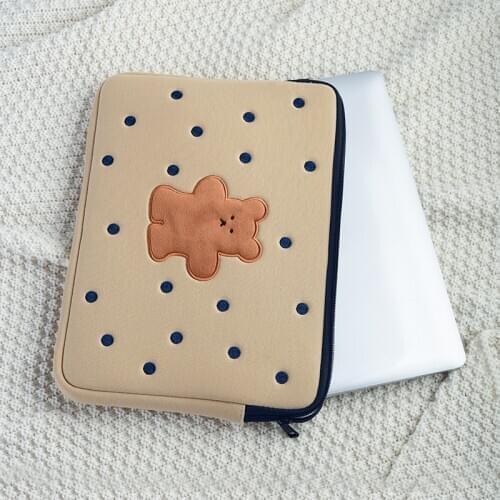 Cartoon dot Tablet Case Cute Korea lovely bear petterm protective cover laptop ipad pro 9.7 11 13 inch Storage Sleeve inner bag