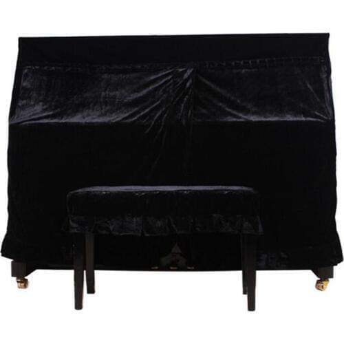 Black Piano Cover Dust-proof Sun-proof Upright Piano Protective Cover Household Accessories Waterproof Piano Cover Cloth