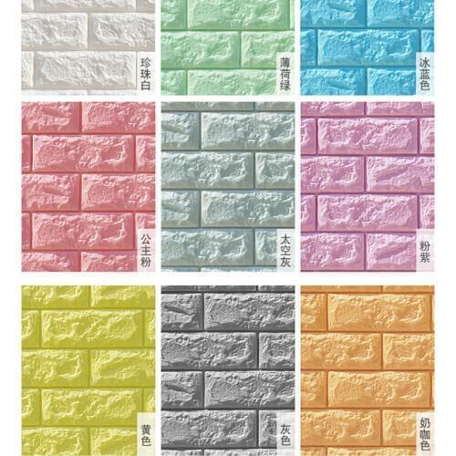 Decoration 3D Brick Wall Panels Peel and Stick Adhesive Wallpaper for Living Room Bedroom Background Kitchen Decoration