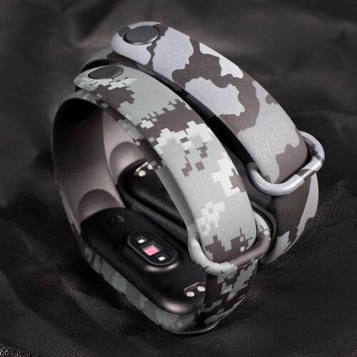 Camouflage Strap For Mi Band 6 5 4 3 Silicone Replacement Wristband Soft Bracelet For Xiaomi Smartwatch Miband6 Miband5 Miband4