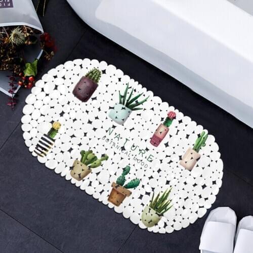 Bath Mats FreeShipping pvc shower bath mat Nonslip floor Succulents mat anti-slip mat bathroom