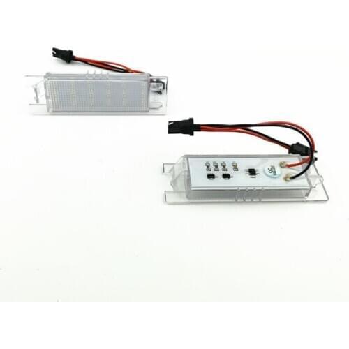 Pair Car License Plate Light 12V 6000K White Tail Light Waterproof Exterior Lamp Car Accessories Fit Vauxhall Adam From 2012
