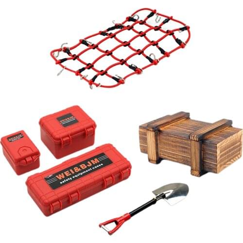 1:10 Scale RC Rock Crawler Simulation Decoration Accessories Luggage Carrier Net DIY Set for TRX4 SCX10 90046 90047 MST Parts