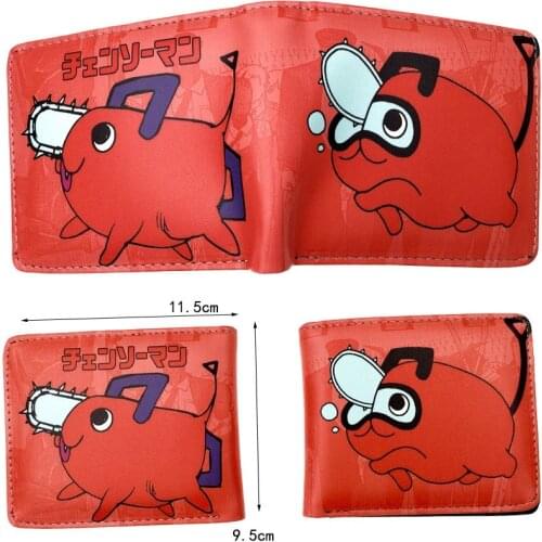Chainsaw Man Wallet Denji Makima Pochita Short Wallets Purse with Zip Pocket PU Leather anime Notecases 11.5*9.5cm