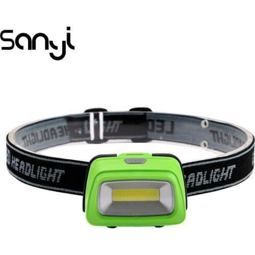 SANYI COB Headlight 3 Modes Head Lamp Torch Proyector Light Weight Outdoor Camping Climbing Mini Red White Headlamp