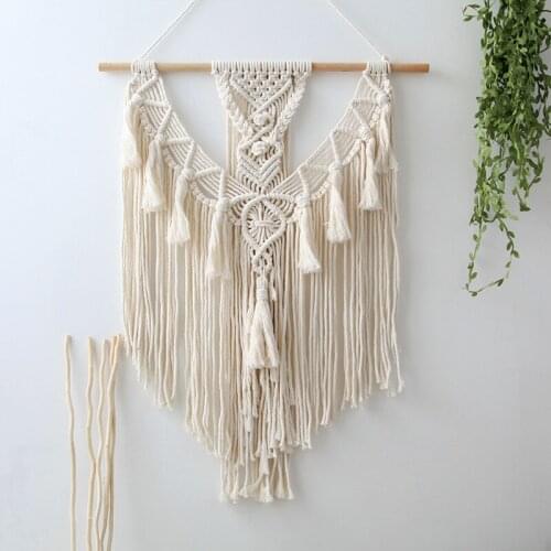 1PCS Boho Wall Hanging Wall Tapestry creative hand-woven macrame hanging tapestry room decoration Home hanging decoration