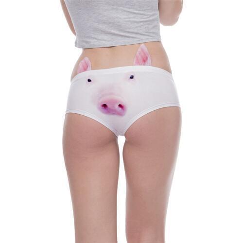 New Arrvial Women Fashion Ear Underwear Kawaii Pig 3D Printing Sexy Panties Woman Underwear