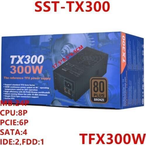 New PSU For SilverStone 80plus Bronze TFX 300W Power Supply SST-TX300