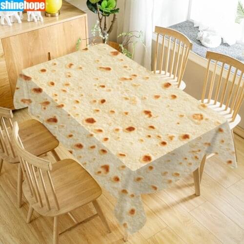 Pancakes Table Cloth Oxford Print Waterproof Oilproof Home Rectangular Party Table Cover 100X140cm/140X250cm