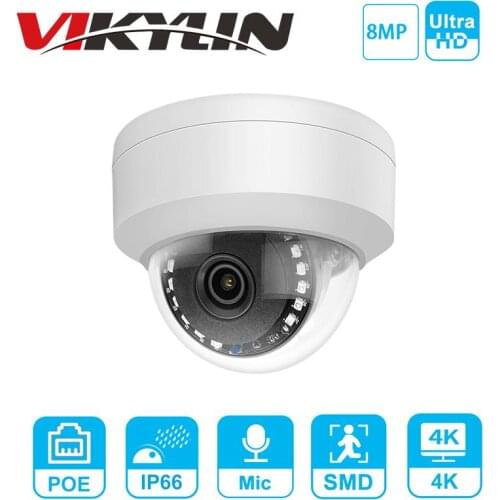 Hikvision Compatible IP Camera 8MP 4K Dome PoE Build-in MiC 5MP CCTV Security 1080P IR 50m HIKVISION Protocol Onvif Anti-Vandal