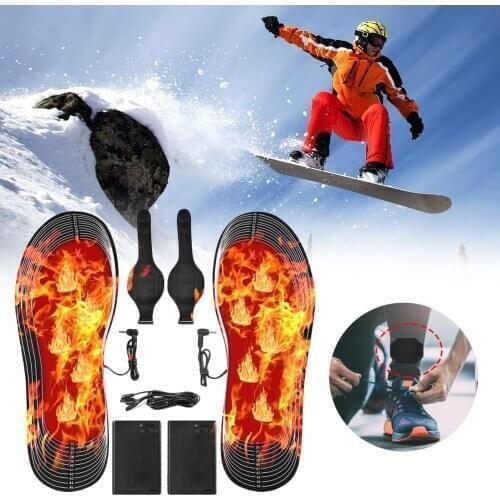 Winter Heating Insoles Outdoor Sports Feet Warm Insole USB Heated Insoles Shoes Comfortable Soft Lint-cut Size Warm Insole