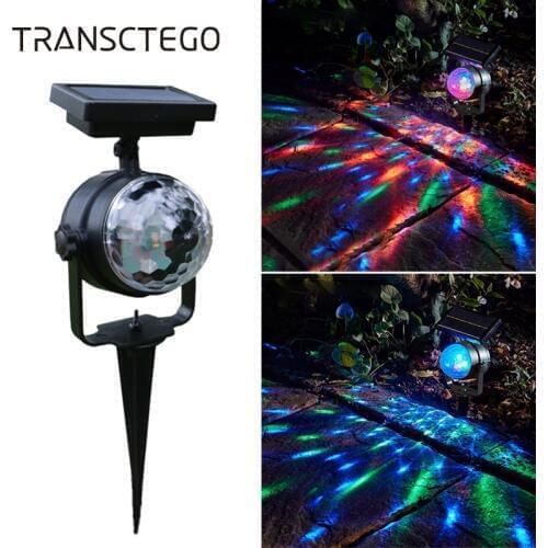 Led Solar Projector Light Solar Powered Disco Laser Lamp Colour Changing Spotlight Halloween Chrismas Pathway Lawn Party Light