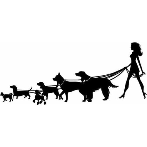 Girl Dog Grooming Salon Pet Shop Sticker Decal Posters Vinyl Wall Art Decals Parede Decor Mural Pet Shop Sticker