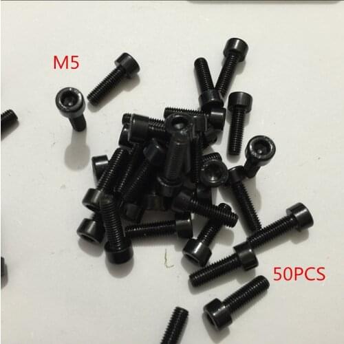 50pcs 12.9 high strength hex socket screws M5*6/8/10/12-60 mm Alloy steel cylindrical cup head hex bolt head screw