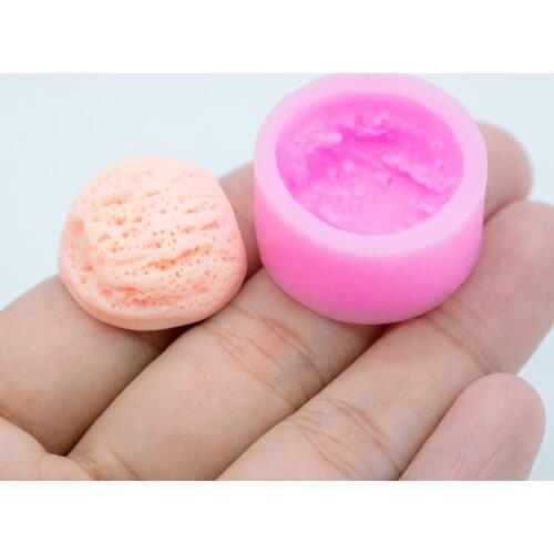 YF213 Ice Cream Ball Silicone Mold - for Cake Decorating Candy Chocolate Fondant Resin Polymer Clay Jewelry Key Ring Cabochon