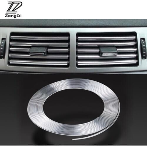 ZD 3M DIY Car Interior Mouldings Chrome Strip For BMW e46 e39 e36 Audi a4 b6 a3 a6 c5 VW polo passat b6 Lada granta Accessories