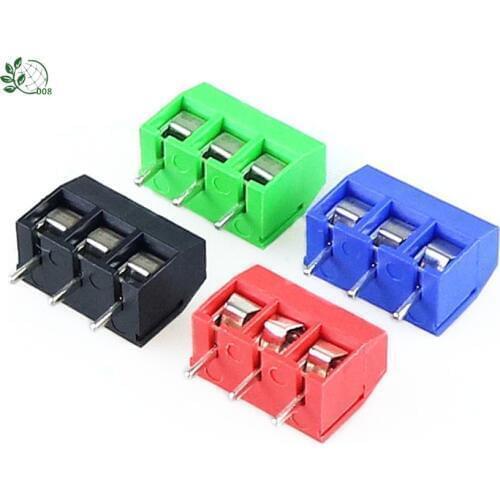 10 PCS KF301-5.0-3P Pitch 5.0mm KF301-3P Straight Pin PCB 2 Pin 3 Pin Screw Terminal Block Connector