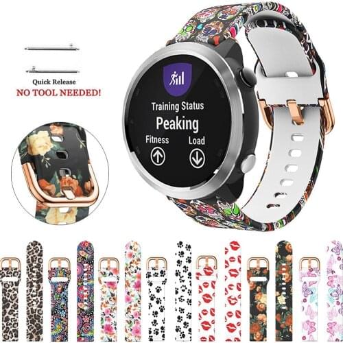 20mm Silicone Watchband Strap for Garmin Forerunner 645/645 Music Smart Bracelet Wrist Band for Vivoactive 3/Vivomove HR Correa