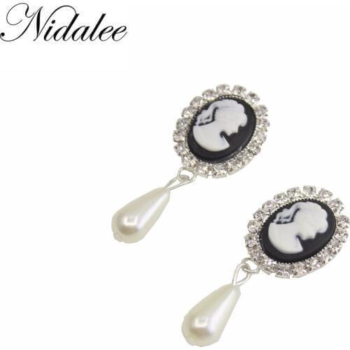 48x20mm Pendant Waterdrop Buttons Flatback Rhinestone Decoration Buckle Apparels Free shipping 10pcs pack