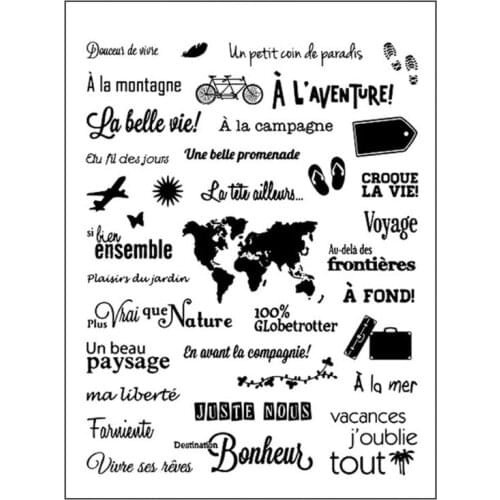 2021 New French Transparent Clear Silicone Stamp Seal For DIY Scrapbooking Photo Album Decorative Clear Stamp