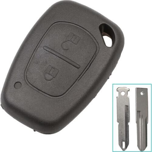 Bilchave 10pcs/Lot 2 Button Remote Car Key Shell Cover Case Fob For Renault Movano Trafic Renault Kangoo Blank NE73