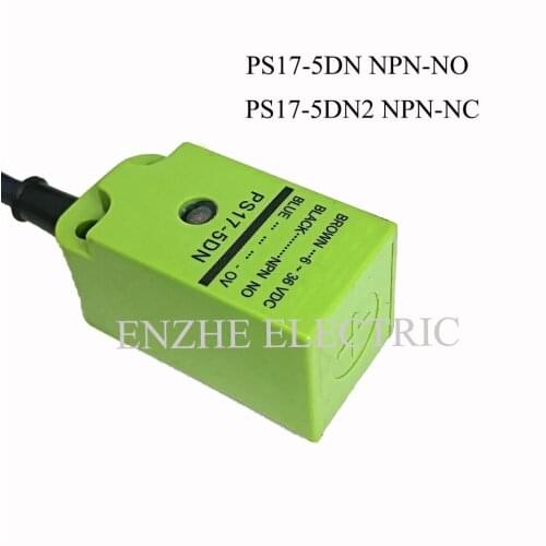 General cormer column approach Switch sensor PS17-5DN PS17-5DN2 NPN/PNP-NO/NC Non-screen shield DC type set distance 0-4mm IP67