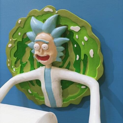 Tissue Holder Mad Scientist Design Wall Mounted Toilet Roll Paper Rack Durable Storage Supplies for Bathroom