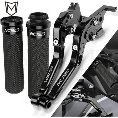 For Honda NC750S NC750 S NC 750 S NC 750S 2014-2015 Motorcycle Accessories CNC Brake Clutch Levers Handlebar Hand Grips Set