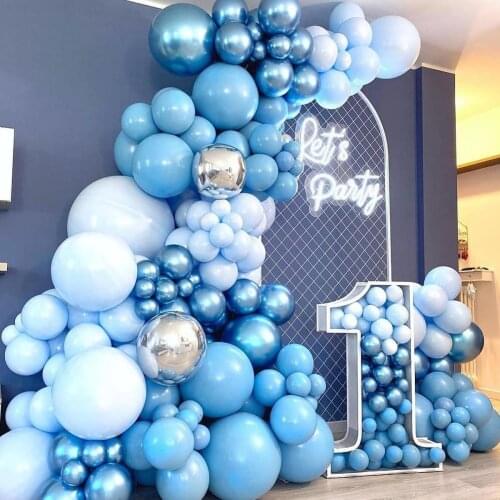 Blue Balloons Arch Kit Blue Baloon Garland Background Birthday Party Decorations Kids Baby Shower Decor Baloons Wedding Balloon