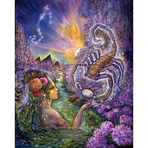 Beauty and Scorpion Animal Cross Stitch Kits Needlework Embroidery Crafts 14CT Unprinted DIY Arts Handmade Home Decor