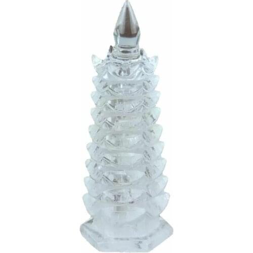1pcs crystal natural mineral high quality clear linglong pagoda water quartz crystal fengshui household accessori