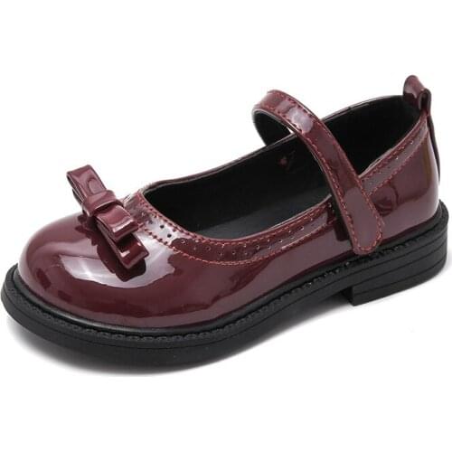 Spring PU Leather Girls Shoes For Kids Children School Black Leather Shoes Children Student Dress Shoes Girls Princess Sneakers