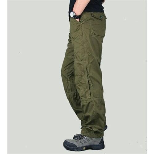 Plus Size Cargo Pants Men 2021 Cotton Wear Resistant Jogger Baggy Pants Military Tactical Loose Trousers Casual Sweatpants Male