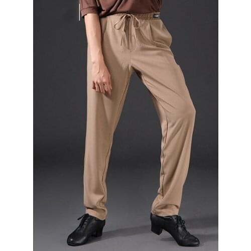 New MA2171 Three Colors Design Male Latin Dance Trousers Straps Men Latin Dancing Pants for Samba Tango Chacha Practice Costume