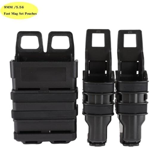 Tactical 9mm 5.56mm M4 Set FastMag Pistol Magazine Pouch Quick Reload Case Military Airsoft Shooting AK AR Fast Mag Pouches