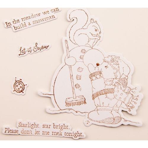 11*16 NEW Christmas Snowman Transparent Clear Stamps and Metal Cutting Dies Sets/Seal For Scrapbooking/Photo Album Card Making