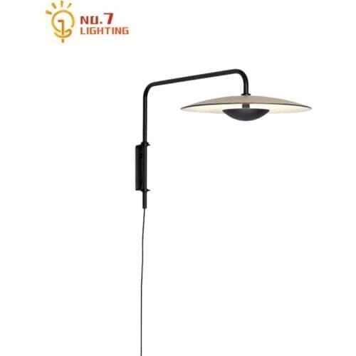 Italian Design Simple Swing Arm Wall Lamp Iorn Art Decor Home Adjustable Wall Sconces Bedside Bedroom Living/Model Room Study