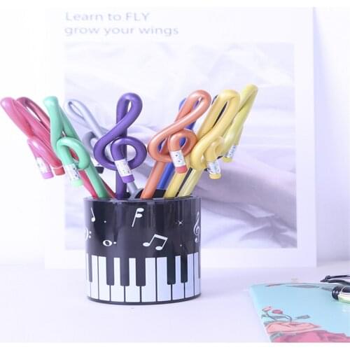 NEW!!! Creative Note Pencil Musical Instruments Childrens Stationery Individually Wrapped Pencil with Eraser
