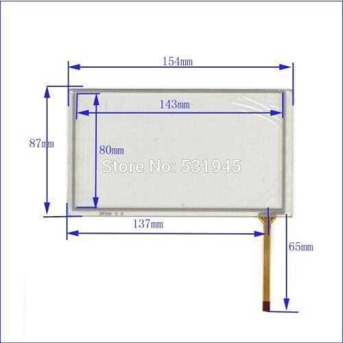 ZhiYuSun NEW Resistive tinch touch screens 6.2 inch 4 lines touch screen 154* 87mm screen XWT448 GLASS on TM062RDH display