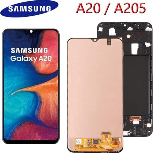 Original 6.4" LCD For Samsung Galaxy A20 A205 SM-A205F LCD Display Screen for Samsung A20 Lcd A205 A205F Display